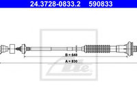 Cablu ambreiaj PEUGEOT 206 CC (2D) (2000 - 2016) ATE 24.3728-0833.2