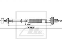 Cablu ambreiaj PEUGEOT 206 CC 2D TEXTAR 58010300 PieseDeTop