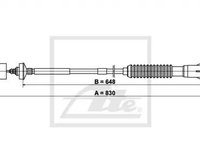 Cablu ambreiaj PEUGEOT 206 CC 2D TEXTAR 58011100 PieseDeTop