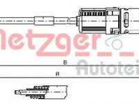 Cablu ambreiaj PEUGEOT 206 Hatchback (2A/C) (1998 - 2016) METZGER 11.3059 piesa NOUA