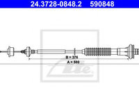 Cablu ambreiaj PEUGEOT 206 hatchback (2A/C) (1998 - 2016) ATE 24.3728-0848.2