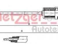 Cablu ambreiaj PEUGEOT 206 hatchback (2A/C), PEUGEOT 206 CC (2D), PEUGEOT 206 SW (2E/K) - METZGER 11.3058