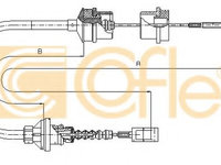 Cablu ambreiaj PEUGEOT 405   Estate (15E) (1987 - 1992) COFLE 1172.7