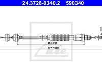 Cablu ambreiaj PEUGEOT EXPERT 224 TEXTAR 58011500
