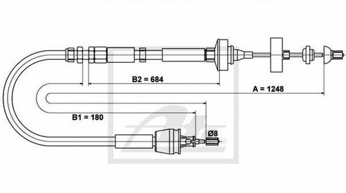 Cablu ambreiaj RENAULT LAGUNA I B56 556 TEXTA