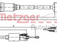 Cablu ambreiaj RENAULT LAGUNA I I (B56_, 556_), RENAULT LAGUNA I Estate (K56_), RENAULT LAGUNA II (BG0/1_) - METZGER 10.2967