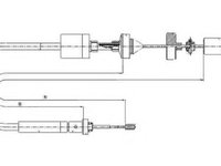 Cablu ambreiaj RENAULT MEGANE I (BA0/1_), RENAULT MEGANE I Coup (DA0/1_), RENAULT MEGANE I Classic (LA0/1_) - TEXTAR 58012900