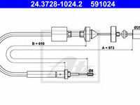 Cablu ambreiaj RENAULT MEGANE I Break (KA0/1_) (1999 - 2003) ATE 24.3728-1024.2