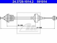 Cablu ambreiaj RENAULT TWINGO I C06 TEXTAR 58012700