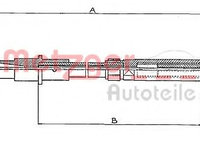 Cablu ambreiaj SEAT TOLEDO I (1L) (1991 - 1999) METZGER 10.340 piesa NOUA