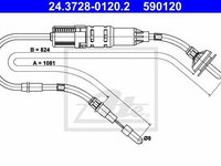 Cablu ambreiaj VW GOLF 2 ATE 24372801202