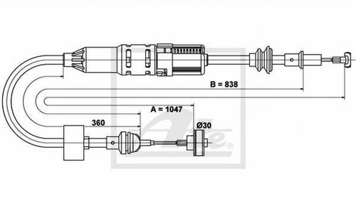 Cablu ambreiaj VW LUPO 6X1 6E1 TEXTAR 5800250