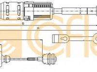 Cablu ambreiaj VW TRANSPORTER IV bus 70XB 70XC 7DB 7DW 7DK COFLE 10.3211