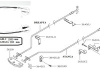 Cablu frana de mana (108 cm) pentru Nissan Cabstar MODEL DUPA 2006 --long mode--