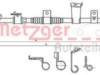 Cablu frana de mana CITROËN C4 AIRCROSS (2010 - 2016) METZGER 17.2300