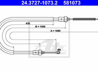 Cablu frana de mana DACIA LOGAN MCV II (2013 - 2016) ATE 24.3727-1073.2