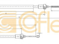 Cablu frana de mana DACIA LOGAN MCV (KS_) (2007 - 2016) COFLE 10.6892