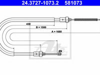 Cablu frana de mana DACIA LOGAN MCV (KS_) (2007 - 2016) ATE 24.3727-1073.2
