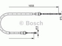 Cablu frana de mana DACIA SANDERO (2008 - 2016) Bosch 1 987 482 234