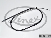Cablu frana de mana Dreapta 1658mm/1440mm ABARTH PUNTO ALFA ROMEO MITO FIAT GRANDE PUNTO PUNTO EVO 0.9-1.6 d 07.08- LINEX LIN01.01.19