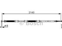 Cablu frana de mana FIAT DOBLO Cargo (223) (2000 - 2016) Bosch 1 987 482 287