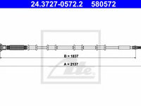 Cablu frana de mana FIAT DOBLO Cargo (223) (2000 - 2016) ATE 24.3727-0572.2