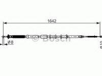 Cablu frana de mana FIAT GRANDE PUNTO (199) (2005 - 2016) Bosch 1 987 477 974