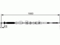 Cablu frana de mana FIAT GRANDE PUNTO (199) (2005 - 2016) Bosch 1 987 477 973