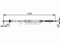 Cablu frana de mana FIAT IDEA (350_) (2003 - 2016) Bosch 1 987 477 928