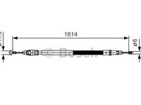 Cablu frana de mana FIAT SCUDO caroserie (272, 270) (2007 - 2016) Bosch 1 987 482 007