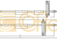 Cablu frana de mana FORD FOCUS C-MAX (2003 - 2007) COFLE 10.5361