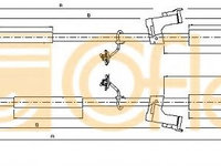 Cablu frana de mana FORD FOCUS C-MAX (2003 - 2007) COFLE 10.5366