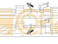 Cablu frana de mana FORD FOCUS II Cabriolet (2006 - 2016) COFLE 10.5370