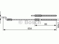 Cablu frana de mana FORD GALAXY (WGR) (1995 - 2006) Bosch 1 987 477 833