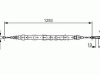 Cablu frana de mana FORD GALAXY (WGR) (1995 - 2006) Bosch 1 987 477 630