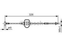 Cablu frana de mana FORD TRANSIT CONNECT (P65_, P70_, P80_) (2002 - 2016) Bosch 1 987 477 929