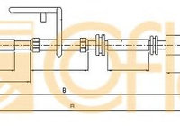 Cablu frana de mana LAND ROVER FREELANDER 2 (LF_, FA_) (2006 - 2014) COFLE 10.5168