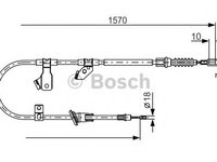 Cablu frana de mana MITSUBISHI COLT VI (Z3_A, Z2_A) (2002 - 2012) Bosch 1 987 482 272