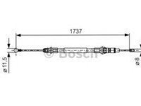 Cablu frana de mana NISSAN INTERSTAR platou / sasiu (2003 - 2016) Bosch 1 987 477 261