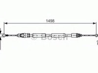 Cablu frana de mana NISSAN PRIMASTAR caroserie (X83) (2002 - 2016) Bosch 1 987 482 387