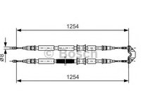 Cablu frana de mana OPEL ASTRA G hatchback (F48_, F08_) (1998 - 2009) Bosch 1 987 477 764