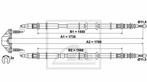 Cablu frana de mana OPEL ASTRA H Van (L70) (2