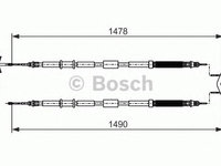 Cablu frana de mana OPEL Corsa D BOSCH 1987482282