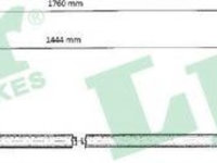 Cablu frana de mana OPEL MOVANO platou / sasiu (U9, E9) (1998 - 2016) LPR C0707B