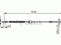 Cablu frana de mana OPEL TIGRA (95_) (1994 - 2000) Bosch 1 987 477 310