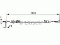 Cablu frana de mana OPEL TIGRA TwinTop (2004 - 2016) Bosch 1 987 482 139