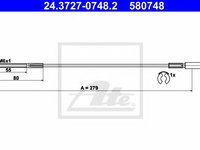 Cablu frana de mana OPEL VECTRA B (36_) (1995 - 2002) ATE 24.3727-0748.2