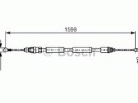 Cablu frana de mana OPEL VIVARO caroserie (F7) (2001 - 2016) Bosch 1 987 482 388