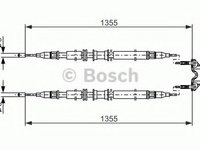 Cablu frana de mana OPEL ZAFIRA A (F75_) (1999 - 2005) Bosch 1 987 477 868