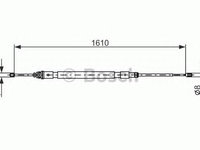 Cablu frana de mana PEUGEOT 1007 (KM_) (2005 - 2016) Bosch 1 987 477 238